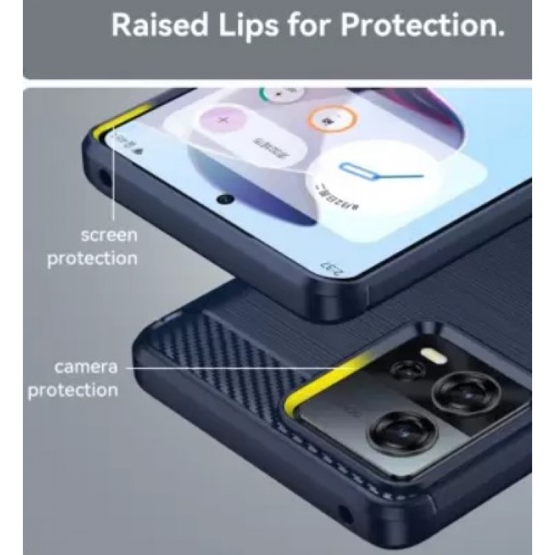 Θήκη TPU Carbon Fiber Brushed Motorola G85/Edge 50 Fusion Blue