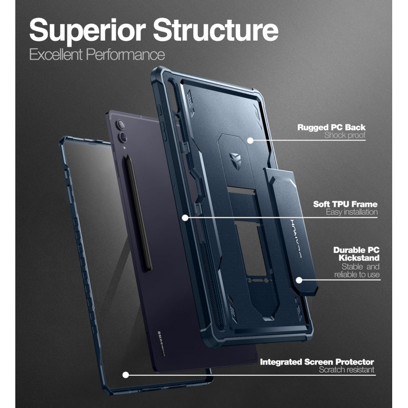 Θήκη Dexnor Armor Case Samsung Galaxy Tab S8 Ultra / S9 Ultra / S10 Ultra 14.6" X900/X906 Blue