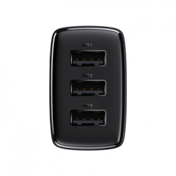 Φορτιστής Ταξιδιού Baseus Compact Wall Charger 3xUSB 17W Black (CCXJ020101)