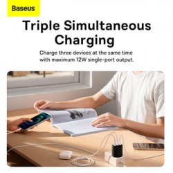 Φορτιστής Ταξιδιού Baseus Compact Wall Charger 3xUSB 17W Black (CCXJ020101)