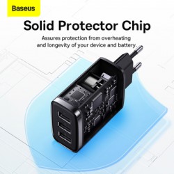 Φορτιστής Ταξιδιού Baseus Compact Wall Charger 3xUSB 17W Black (CCXJ020101)