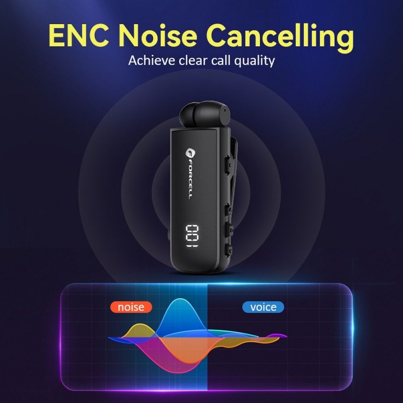 Ακουστικό Bluetooth Forcell F-Audio Wireless Earphone Drive Earbud Black