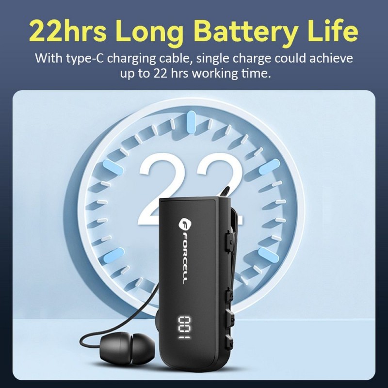 Ακουστικό Bluetooth Forcell F-Audio Wireless Earphone Drive Earbud Black