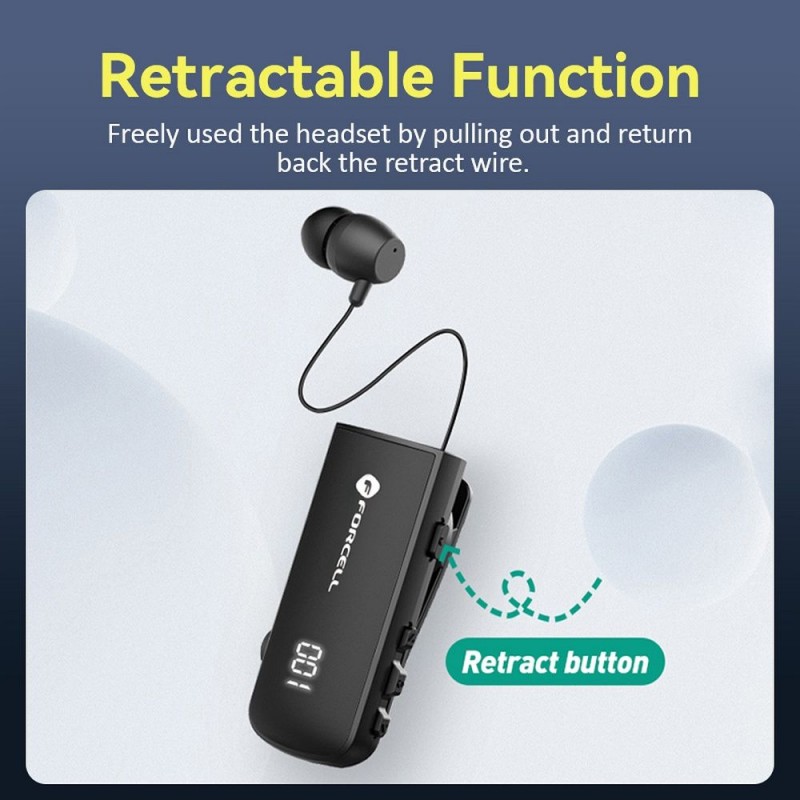 Ακουστικό Bluetooth Forcell F-Audio Wireless Earphone Drive Earbud Black