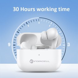 Ακουστικά Bluetooth Forcell F-Audio Wireless Earphones TWS Master ProWhite