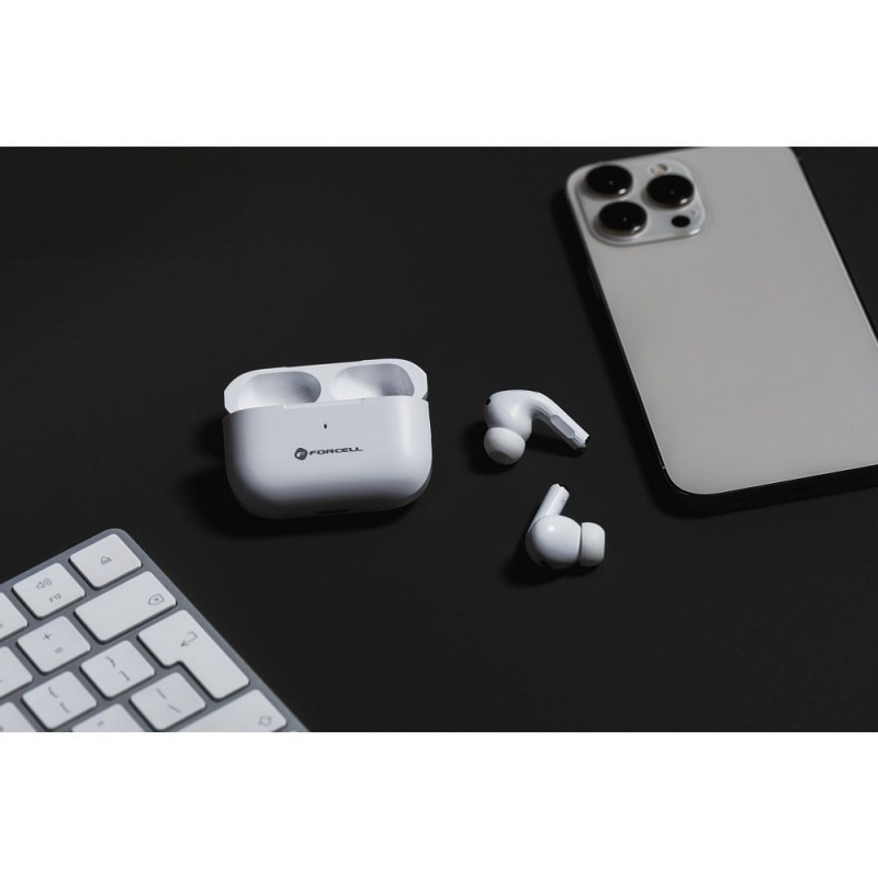 Ακουστικά Bluetooth Forcell F-Audio Wireless Earphones TWS Master ProWhite
