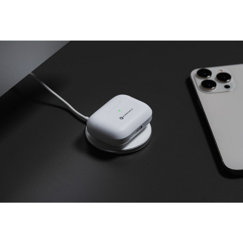 Ακουστικά Bluetooth Forcell F-Audio Wireless Earphones TWS Master ProWhite