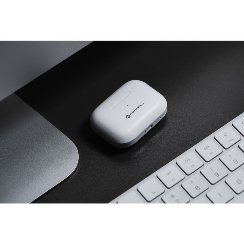 Ακουστικά Bluetooth Forcell F-Audio Wireless Earphones TWS Master ProWhite
