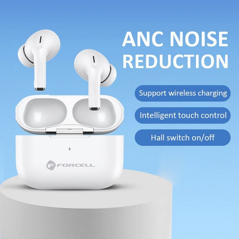 Ακουστικά Bluetooth Forcell F-Audio Wireless Earphones TWS Master ProWhite
