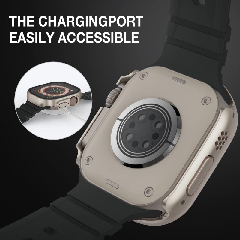 Θήκη PC Full Glass Screen Protector Apple Watch Ultra (49mm) Grey
