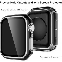 Θήκη PC Full Glass Screen Protector Apple Watch Ultra (49mm) Black / Silver