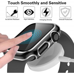 Θήκη PC Full Glass Screen Protector Apple Watch Ultra (49mm) Black / Silver