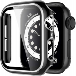 Θήκη PC Full Glass Screen Protector Apple Watch Ultra (49mm) Black / Silver