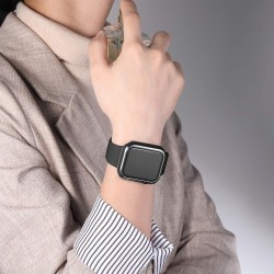 Θήκη PC Full Glass Screen Protector Apple Watch Ultra (49mm) Black / Silver