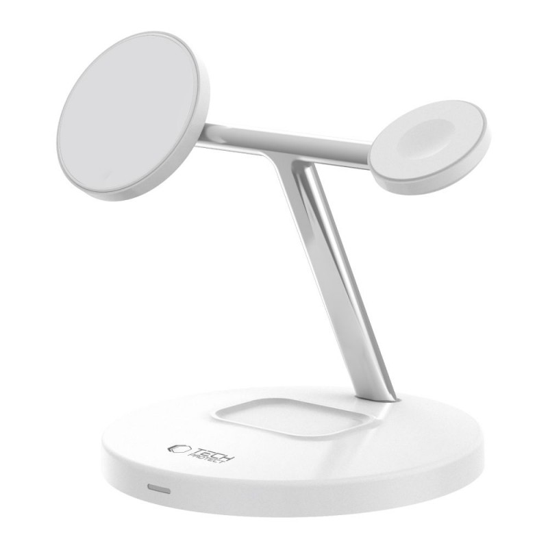Ασύρματος Φορτιστής Tech-Protect A35 QI15W Magnetic Magsafe 3in1 Wireless Charger White