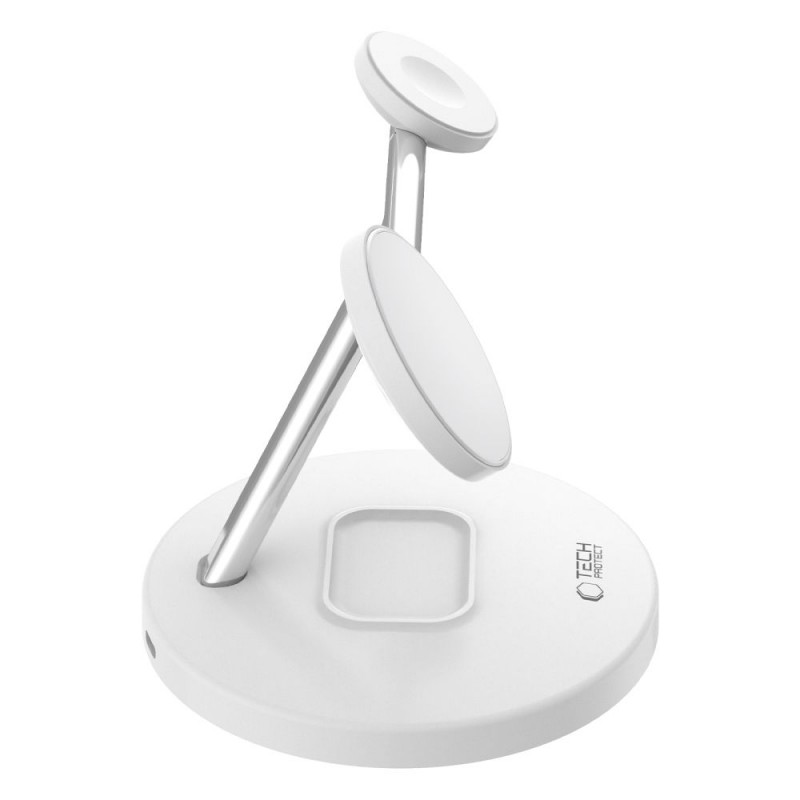 Ασύρματος Φορτιστής Tech-Protect A35 QI15W Magnetic Magsafe 3in1 Wireless Charger White