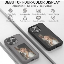 Θήκη NFC E-ink Screen DIY Phone Case Apple iPhone 15 Pro Max (6.7") Design 1 Black