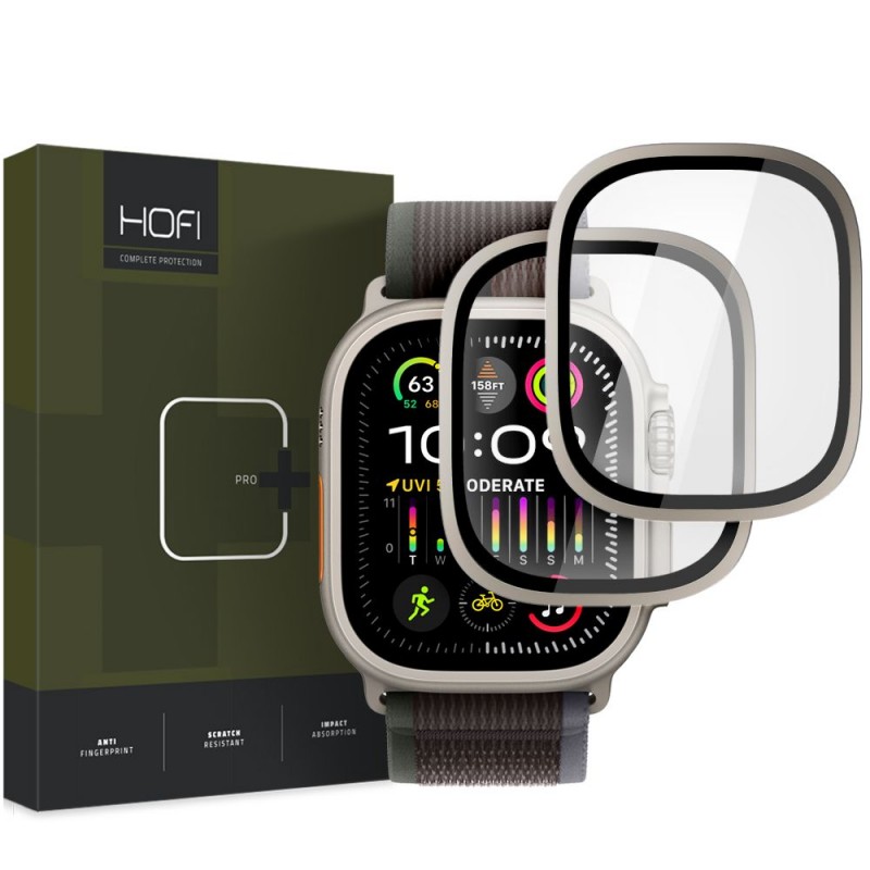 Προστατευτικό Τζάμι Hofi Glass Ring 2-Pack Apple Watch Ultra (49mm) Titanium