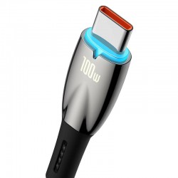 Καλώδιο Data Baseus Glimmer Series USB to Type-C Cable 100w 1m (CADH000401) Black
