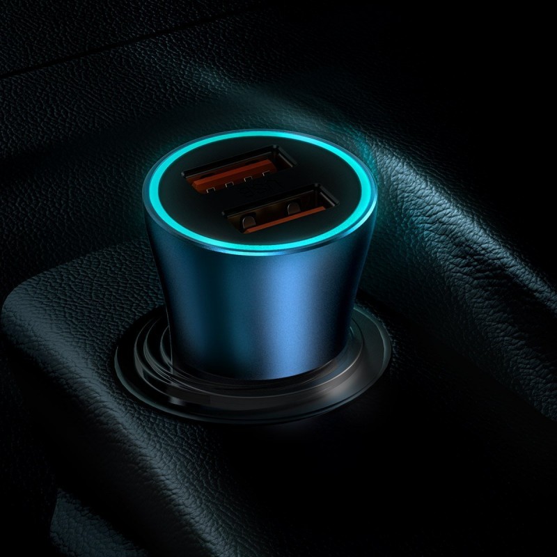 Φορτιστής Αυτοκινήτου Baseus Golden Contactor Pro Car Charger 2xUSB (CCJD-A03) 40W Blue