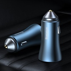 Φορτιστής Αυτοκινήτου Baseus Golden Contactor Pro Car Charger 2xUSB (CCJD-A03) 40W Blue