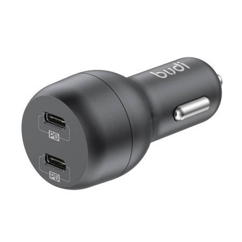 Φορτιστής Αυτοκινήτου Budi Dual USB-C Car Charger 40W Black