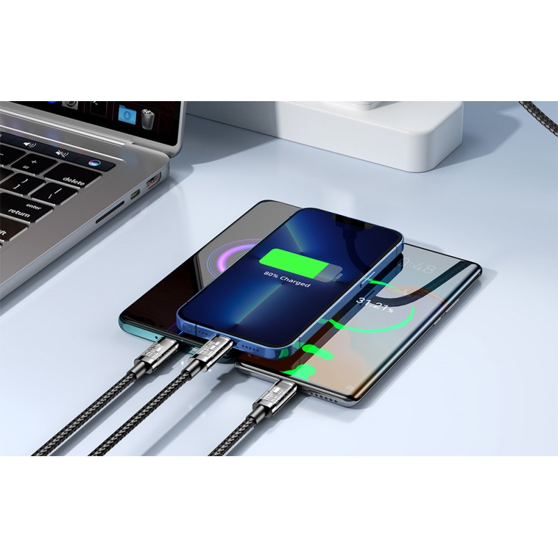 Καλώδιο Joyroom USB 3in1 USB-C/Lightning/Micro USB 3.5A 0.15m (S-1T3015A5) Blue Καλώδιο Joyroom USB 3in1 USB-C/Lightning/Micro USB 3.5A 0.15m (S-1T3015A5) Blue
