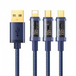Καλώδιο Joyroom USB 3in1 USB-C/Lightning/Micro USB 3.5A 0.15m (S-1T3015A5) Blue Καλώδιο Joyroom USB 3in1 USB-C/Lightning/Micro USB 3.5A 0.15m (S-1T3015A5) Blue