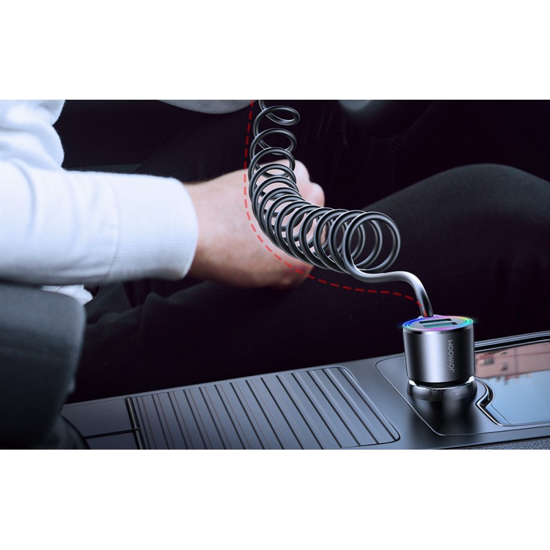 Φορτιστής Αυτοκινήτου Joyroom JR-CL25 Dual USB & Lightning Cable Car Charger 60W Black