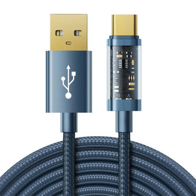 Καλώδιο Joyroom S-UC027A12 Braided USB Cable USB to Type-C 2m 3A Blue Καλώδιο Joyroom S-UC027A12 Braided USB Cable USB to Type-C 2m 3A Blue