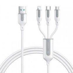 Καλώδιο Joyroom S-1T3066A15 USB to Lightning / Type-C / micro USB Multi-Use Cable 66W 1.2m White Καλώδιο Joyroom S-1T3066A15 USB to Lightning / Type-C / micro USB Multi-Use Cable 66W 1.2m White