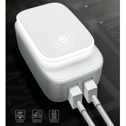 Φορτιστής Ταξιδιού Ldnio A2205Q Adapter 2xUSB-A & USB to Lightning Cable 12W White