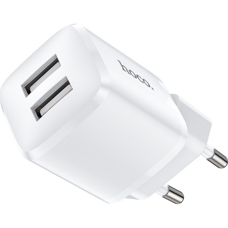 Φορτιστής Ταξιδιού Hoco N8 Briar 2xUSB-A White