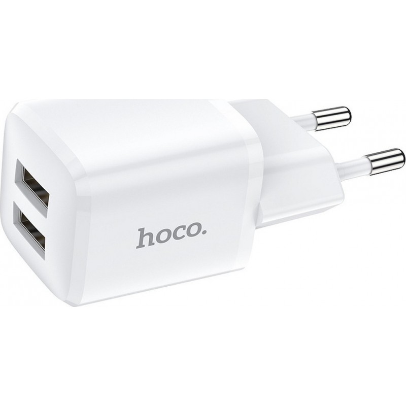 Φορτιστής Ταξιδιού Hoco N8 Briar 2xUSB-A White