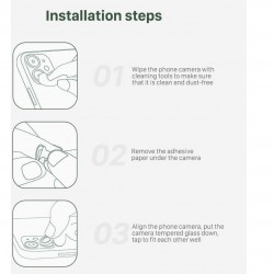Προστατευτικό Κάμερας  Eagle Eye Camera Lens with Metal Ring  and Positioning Plate Xiaomi Redmi Note 14 4G Silver