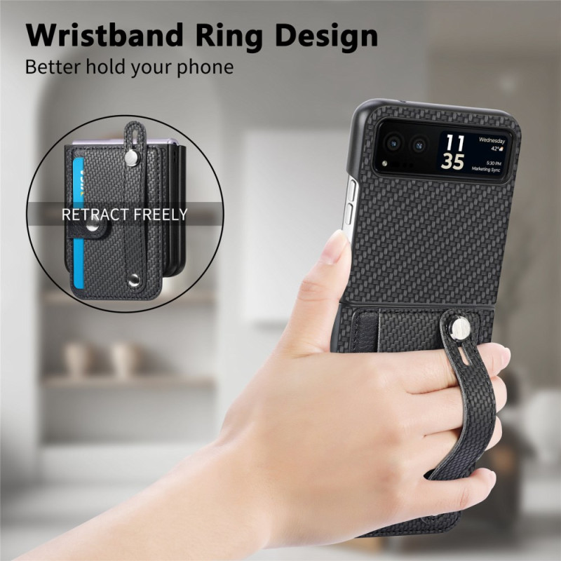 Θήκη Leather Card Holder Motorola Razr 50 Ultra Black