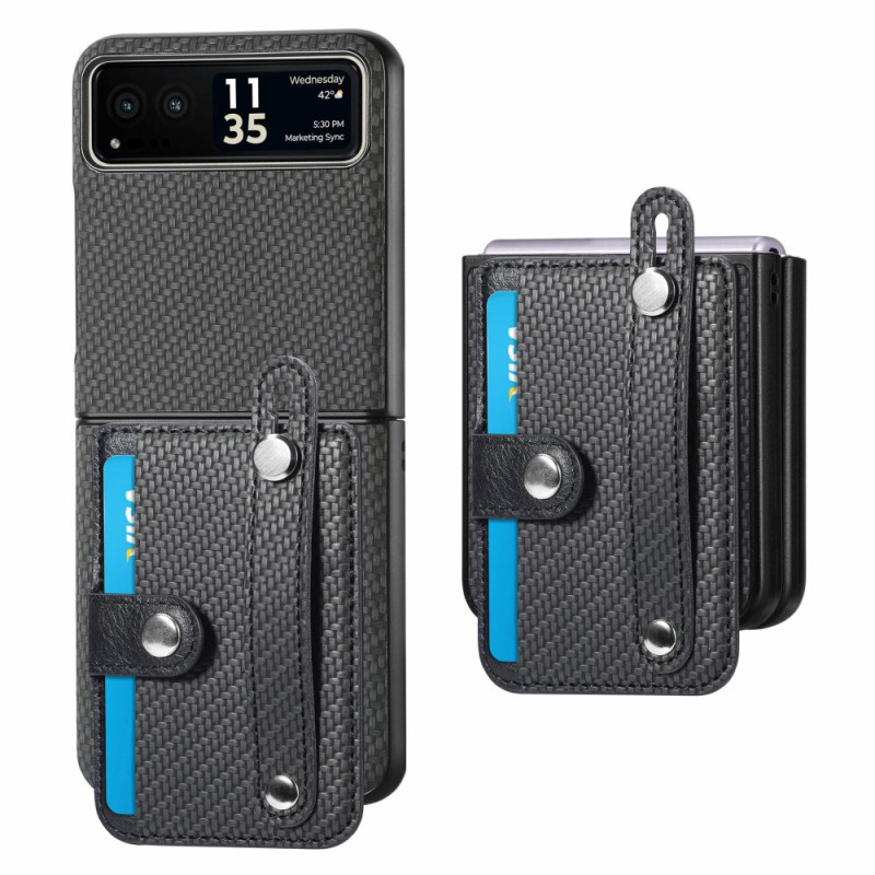 Θήκη Leather Card Holder Motorola Razr 50 Ultra Black