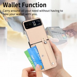 Θήκη Leather Card Holder Motorola Razr 50 Ultra Beige