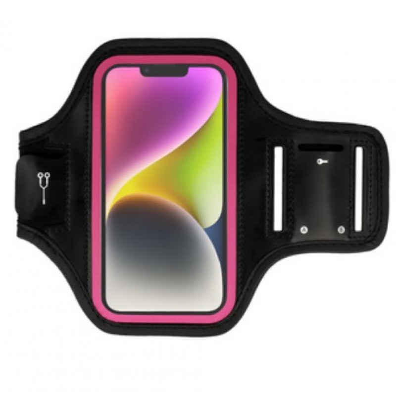 Θήκη Sport Armband Slim Case Type 2 (6.0'') Black - Pink