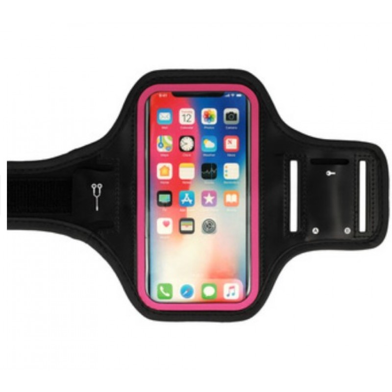 Θήκη Sport Armband Slim Case Type 2 (6.0'') Black - Pink