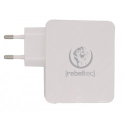 Φορτιστής Ταξιδιού Rebeltec Wall Charger H410 QC 3.0 4 Ports White