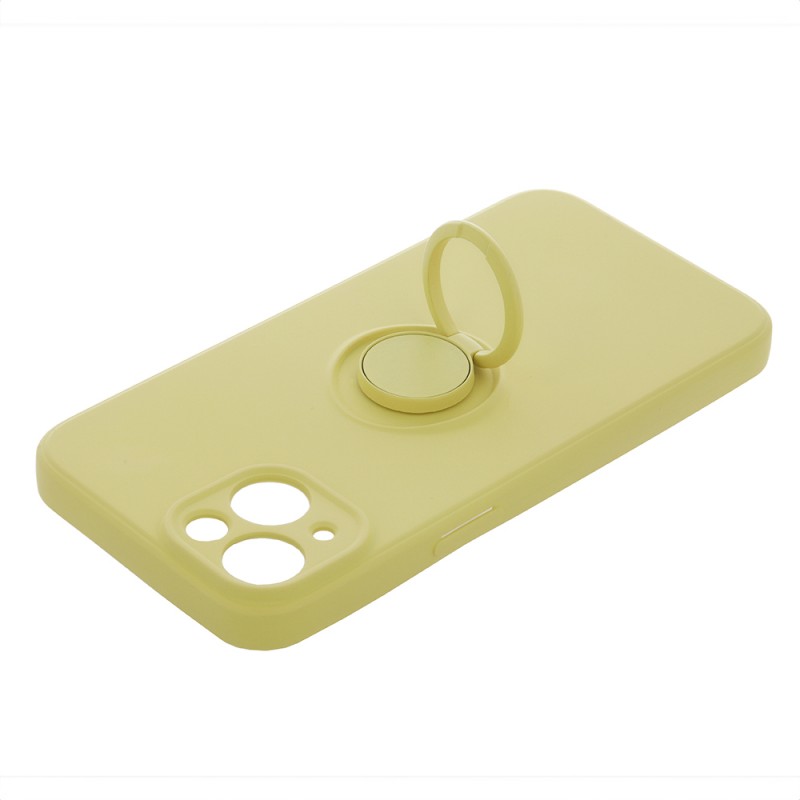 Θήκη Real Smooth Silicone Ring Finger Grip Xiaomi Redmi Note 13 Pro 4G / Poco M6 Pro / Note 14S 4G Yellow Θήκη Real Smooth Silicone Ring Finger Grip Xiaomi Redmi Note 13 Pro 4G / Poco M6 Pro / Note 14S 4G Yellow