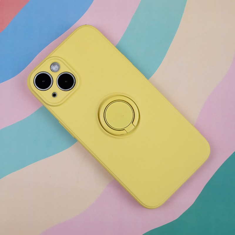 Θήκη Real Smooth Silicone Ring Finger Grip Xiaomi Redmi Note 13 Pro 4G / Poco M6 Pro / Note 14S 4G Yellow Θήκη Real Smooth Silicone Ring Finger Grip Xiaomi Redmi Note 13 Pro 4G / Poco M6 Pro / Note 14S 4G Yellow