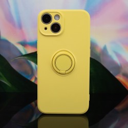 Θήκη Real Smooth Silicone Ring Finger Grip Xiaomi Redmi Note 13 Pro 4G / Poco M6 Pro / Note 14S 4G Yellow Θήκη Real Smooth Silicone Ring Finger Grip Xiaomi Redmi Note 13 Pro 4G / Poco M6 Pro / Note 14S 4G Yellow