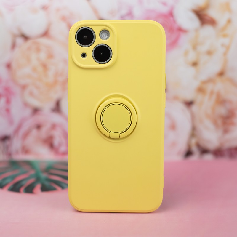 Θήκη Real Smooth Silicone Ring Finger Grip Xiaomi Redmi Note 13 Pro 4G / Poco M6 Pro / Note 14S 4G Yellow Θήκη Real Smooth Silicone Ring Finger Grip Xiaomi Redmi Note 13 Pro 4G / Poco M6 Pro / Note 14S 4G Yellow