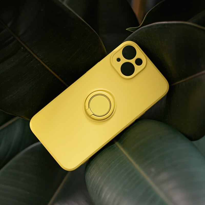 Θήκη Real Smooth Silicone Ring Finger Grip Xiaomi Redmi Note 13 Pro 4G / Poco M6 Pro / Note 14S 4G Yellow Θήκη Real Smooth Silicone Ring Finger Grip Xiaomi Redmi Note 13 Pro 4G / Poco M6 Pro / Note 14S 4G Yellow