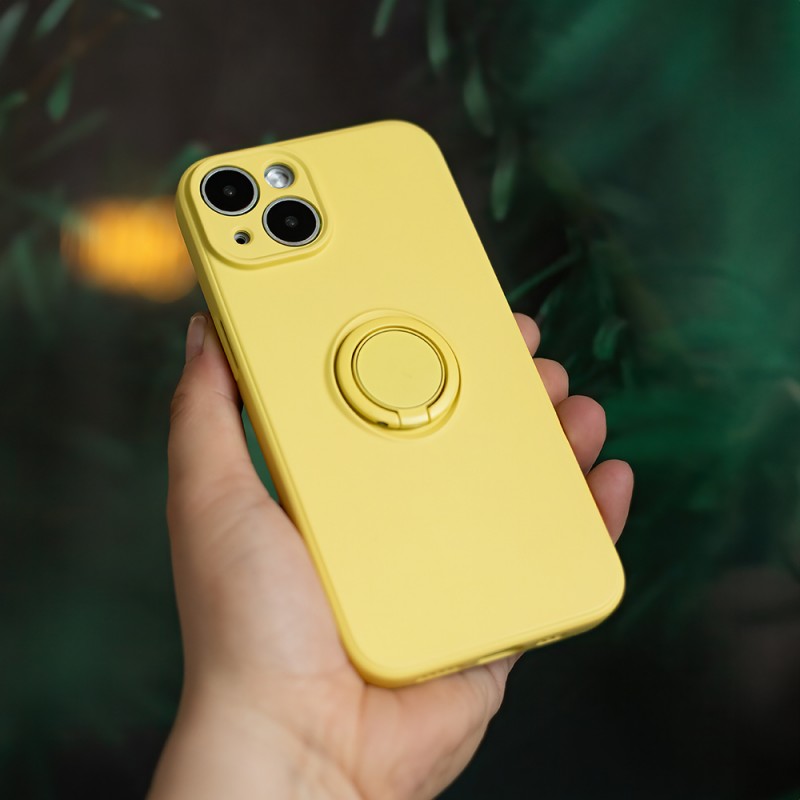 Θήκη Real Smooth Silicone Ring Finger Grip Xiaomi Redmi Note 13 Pro 4G / Poco M6 Pro / Note 14S 4G Yellow Θήκη Real Smooth Silicone Ring Finger Grip Xiaomi Redmi Note 13 Pro 4G / Poco M6 Pro / Note 14S 4G Yellow