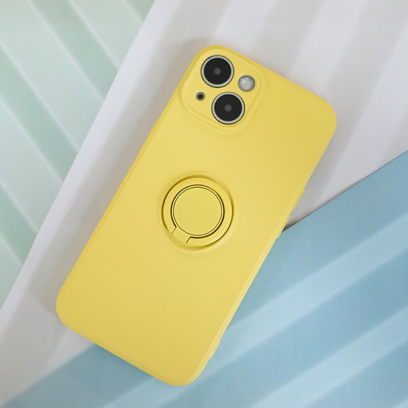 Θήκη Real Smooth Silicone Ring Finger Grip Xiaomi Redmi Note 13 Pro 4G / Poco M6 Pro / Note 14S 4G Yellow Θήκη Real Smooth Silicone Ring Finger Grip Xiaomi Redmi Note 13 Pro 4G / Poco M6 Pro / Note 14S 4G Yellow