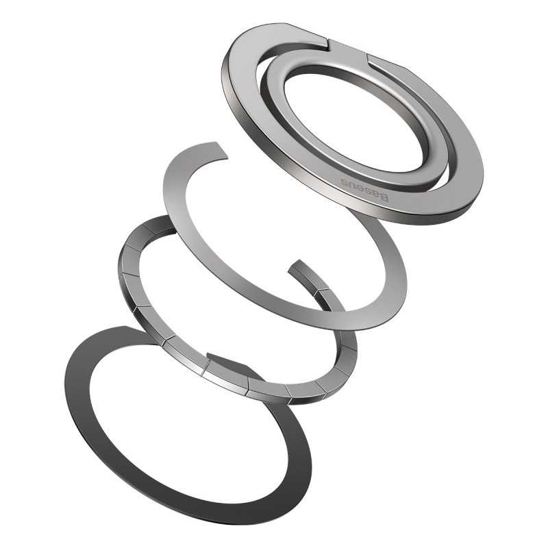 Baseus Halo μαγνητικός δακτύλιος Sticker Magnetic Holder Round Silver Baseus Halo μαγνητικός δακτύλιος Sticker Magnetic Holder Round Silver