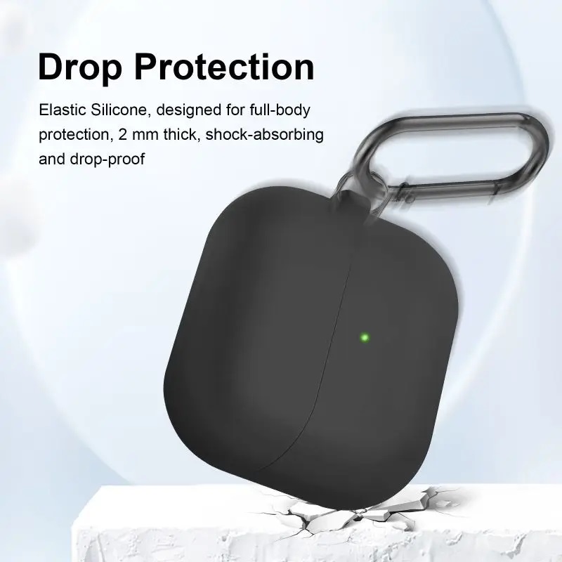 Θήκη Samsung Galaxy Buds 3 / 3 Pro Silicone Skin with Carabiner Black